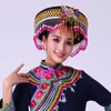 Abbigliamento da palcoscenico Hmong Miao Abbigliamento Costumi da donna per cantanti Costume da ballo popolare cinese per spettacoli di festival nazionali