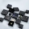 Simple SevenWandering Earth Black Jewelry Box Solar System Ring Case Romantic Space Collana Storage Radium Silver Pendan2840