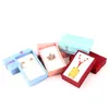 Sacchetti per gioielli Fashion Bow Ring Organizer Box Orecchini Storage Gift Cute Ribbon Paper Necklace Wedding Stud