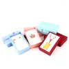 Sieraden zakjes mode boog ring organizer doos oorbellen opslag cadeau schattig lint papier ketting bruiloftsted