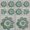 voiture dvr Charms Rond Assorties 18Mm Cercle Donut Vert Aventurine Pierre Naturelle Pendentifs En Cristal Pour Collier Accessoires Fabrication De Bijoux Drop Dh5Ar