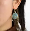 Oreille Manchette Avantgarde Femmes Teardrop Turquoise Dangle Boucles D'oreilles Art Déco Modernisme Teengirl Boucle D'oreille Designer Bijoux En Gros 230228