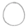 6mm 925 Silver Hip Hop Single Row full av Zircon Men's Necklace Tennis Chain