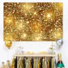 Andra evenemangsfestartiklar 1 6m Bright Gold Glitter Födelsedag Bakgrund Baby Shower Wedding Decor Wall Backdrop Curtain Decoration 230228