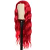 Little Lace Wig Red Big Wave Long Curly Wig vrouwelijke chemische vezels hoofddeksels 230301