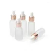 Storage Bottles Wholesale Custom Silk Printing Empty Cosmetic Hair Oil Glass Container Serum Essence Droppe With Aluminium Lid Cap