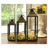 Titulares de vela Lâmpada de ferro portátil Lâmpada portátil Retro Lantern Garden grande decoração