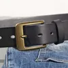 Ceintures Vintage De Luxe À La Main En Cuir Cuivre Boucle Homme Ceinture Cinturon Gotico Vachette Rétro Allmatch Casual Jeans Ceinture Souple ABC Z0228