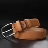 Bälten Sude Belts Cow Leather for Man and Lady Plaid Jeans Pin Buckle Luxury High Quality Classic äkta läder Z0228