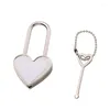 Keychains Sublimation Blank Wish Locks With Key Love Lock Heart Shape Padlock Keyring Wedding Valentine's Day Gift For Heat Transfer