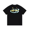 T-shirt oversize DUYOU con lettere vintage in jersey di lavaggio T-shirt in cotone 100% da uomo T-shirt basic casual da donna Top classici di qualità DY8784