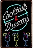 Neon Bar Open art peinture Décoration Métal Signe Tin Sign Tin Plaques Décoration Murale Chambre Décoration Rétro Vintage Pour La Maison Club Man Cave Café décoration Taille 30X20CM w02