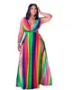 Plus Size Women Dresses 2023 Verão Novo vestido maxi longo solto de várias cores vestido mangas swing mangas saia senhora xxl xxxl