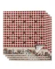 Masa Peçete Ülke Yıldız Berry Retro Kırmızı Ekose 4/6/8pcs Mutfak 50x50cm peçeteler servis yemekleri ev tekstil ürünleri