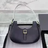 Mulheres Designer Le Fermoir Underarm Bag Paris Brand SLP Half Moon Handbags Clutch Lady Couro Genuíno Saddle Shoulder Handbag Compras Luxos Designers