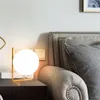 Bordslampor nordisk ledlampa modern minimalistisk boll glas sovrum sovrum nyhet varmt snyggt vertikalt hem