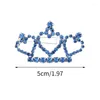 개 의류 애완 동물 크라운 블링 투명한 크리스탈 리네 스톤 소녀 헤어 핀 고양이 머리 클립 손질 액세서리 합금 클립 용품