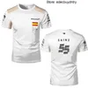 Magliette sportive estreme 2021 2022 Hot McLaren F1 Ricardo DR3 Colletto tondo Camicie bianche con maniche corte T-shirt casual da uomo Racing Formula One Tee