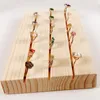 Pochettes à bijoux Fashion Nature Wood Ring Bangle Display Holder Stand Tray