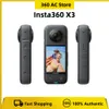 스포츠 액션 비디오 카메라 Insta360 X3 액션 카메라 5.7K 활성 HDR 비디오 방수 FlowState 안정화 72MP Po Insta 360 ONE X 3 스포츠 카메라 230301
