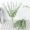 Decorative Flowers 6/12pcs Simulation Eucalyptus Leaves Artificial Green Plants Fake Flower Branch Nordic Wedding Party Home Room Garden