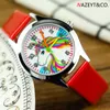 Wristwatches Contracted Anime Girl Cartoon Color Needle Watch Children One-horned Skins With Quartz