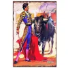 Torero Espagnol Art Peinture Affiche Rétro Métal Signes En Étain Plaque Fille Passionnée Plaque En Étain Plaque Pub Maison Mur Multicolore Décoration Taille 30X20CM w02