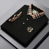High End marka haftowane z krótkim rękawem bawełniane polo shirt koreańskie odzież moda letnia top M l xl xxl 3xl 4xl 5xl