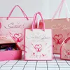 Confezione regalo 10 pezzi Flamingo Scatola per imballaggio di carta per caramelle portatile Torta Biscotti al cioccolato Bomboniere Forniture per feste