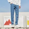 Jeans masculinos Jeans semir Men Spring Slim Feet Man Denim Troushers estilo coreano Calças de tendência azul da moda Blue 230301