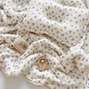 Dekens Swaddling Born Ins Style Kleine vers gebroken bloem Zuiver katoenen Soja Vezel Zomerquilt Baby Single Washable Aircondition 230301