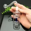 Mini fyrkantiga glas vatten flaska glas bongs olje brännare glas vatten rör oljeriggar rök riggar