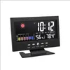 Voice Control LED温度湿度カレンダー付きデジタル目覚まし時計ディスプレイテーブルクロック気象ステーションクロック8082T