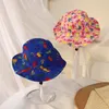 Hats Summer Baby Boys Girls Toddler Cartoon Animal Print Bucket Caps Reversible Sun Headwear