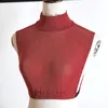 Papillon Donna Rosso Nero Dolcevita Colletto finto Maglia Falso Stand Colletti di camicia staccabili per maglione Cravatte femminiliArco