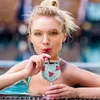 Drinkware مقبض العلبة تسامي فارغ 10 أوقية 12 أوقية نبيذ الزجاج الزجاجي tumbler neoprene عزل الأكمام غطاء حامل للزخارف DIY