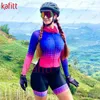 レースセットKaficycling Abbigliamemto Macaquinhoサイクリング女性サマースポーツウェアスキンスーツKombinezon Damski Kleider Rennrauml; der