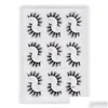 False Eyelashes 3D Mink Lashes Boxes Eyelash Packaging 9 Pairs Natural Makeup Drop Delivery Health Beauty Eyes Dhakd