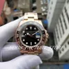 Basel World Watch Super BPF Factory Model 2813 Automatyczny ruch Cerachrom Black Brown Bezel 40 mm Rose Gold Men zegarki Luminous 3105