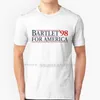 Heren t shirts bartlet voor Amerika slogan shirt katoen 6xl de westvleugel josiah jed politiek politiek