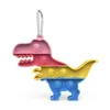 Free DHL Color Silicone Stress Relief Toy Finger Bubble Cute Unicorn ColorKeychain Squeeze Toy Factory Outlet
