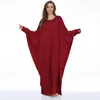 Abbigliamento etnico Abaya Dubai Fashion Bat Robe Musulmano Abaya Islam Dress Women Solid Bikini Cover-up Abiti sexy con maniche a pipistrello Beach Travel