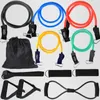 Direnç Bantları 12 PCS Set Vücut İnşa Eve Gym Donanım Profesyonel Eğitim Kilo Fitness Elastik Kauçuk Genişletici 230301