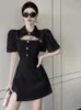 Work Dresses High-grade And High-cold Style Polo Collar Suspender Dress Two-piece Suit In Early Spring 2023