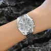 Relógios de pulso Ladies Watch 2023 Brand Rose Gold Silver Diamond Bracelet Quartz Dress Feminino Kol SA