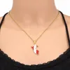 Hanger kettingen peru landkaart vlag ketting voor mannen en vrouwen roestvrij staal zilveren goud kleur druipende olie sieraden geschenken