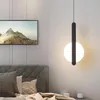 Hängslampor nordiska minimalistiska runda ledande ljuskronor vardagsrum sovrum matsal hängande akryl hem konst dekoration belysningsarmaturer