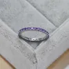 Кластерные кольца, продаваемые европейскими и американскими S925 Silver Fashion Wedding Ring Row Diamond Zircon Amethyst