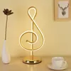 Table Lamps Nordic LED Lamp Three-color Dimming Musical Note Desk Light Aluminum Eye Protection Reading EU/US/UK Plug 110-220V