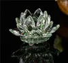 Crystal Glass Lotus Candle Holders Flower Candle Tea Light Holder 30mm Tealight Buddhist Wedding Bar Party Candlestick